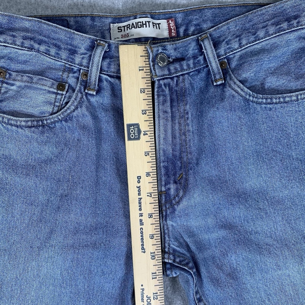 Vintage Levi's 505 Jeans Mens 31x30 (31x27.5 Actual) Blue Straight Fit - Picture 12 of 16